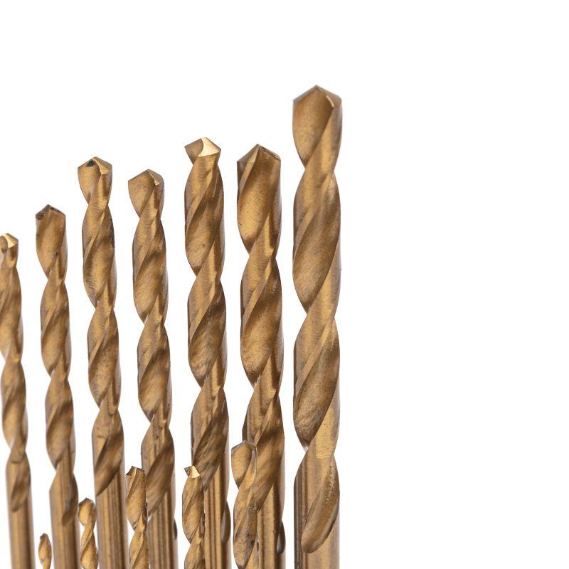 Набор сверл по металлу 1.5-6.5мм (через 0.5мм; 3.2мм; 4.8мм) HSS ТИТАН шестигранный хвостовик (уп.13