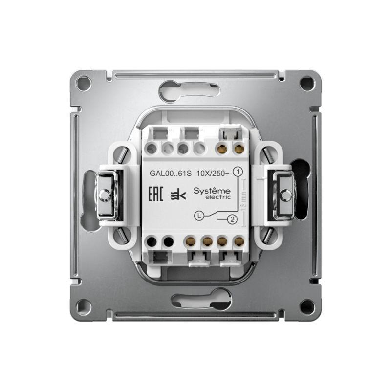 Переключатель 1-кл. ArtGallery 10AX быстрозажим. клем. механизм лотос SE GAL001361S