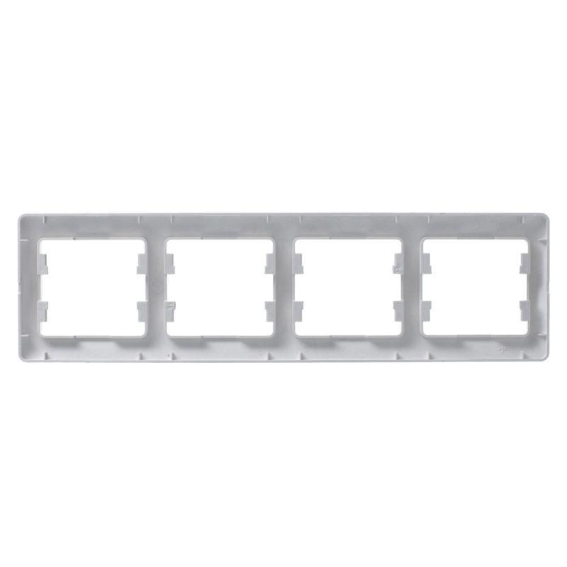 Рамка 4-м Glossa горизонт. алюм. SE GSL000304 Systeme Electric