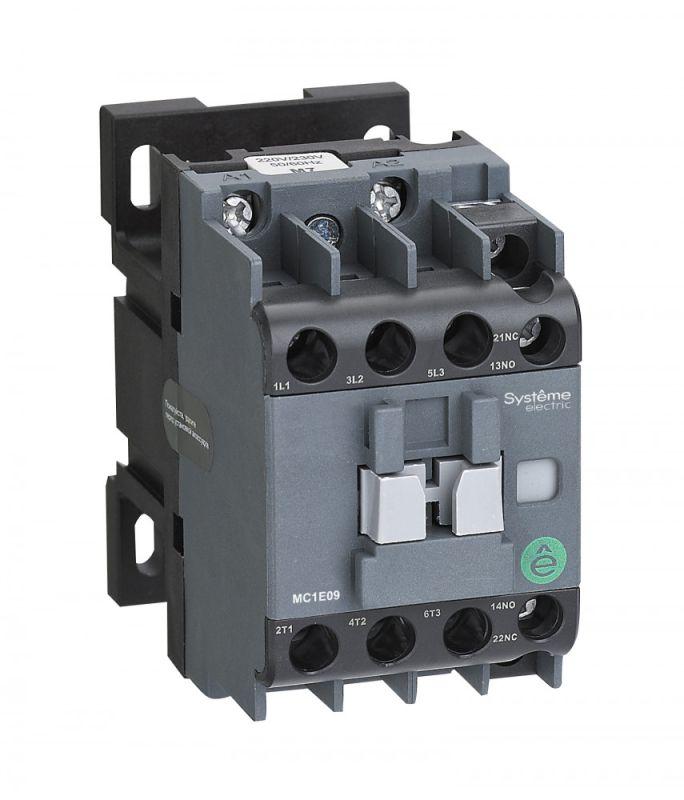Контактор MC1E 3п 9А кат. 380В/400В AC 1НО+1НЗ SE MC1E09Q7