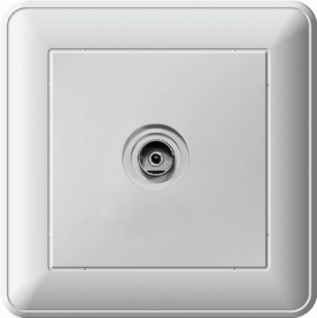 Розетка телевизионная оконечная TV 1-м СП W59 коннектор бел. SchE RTS-151-18