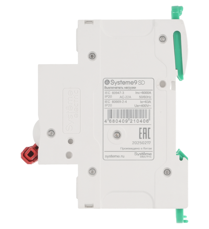 Выключатель нагрузки 4п 40А Systeme9 400В SE S9S40440