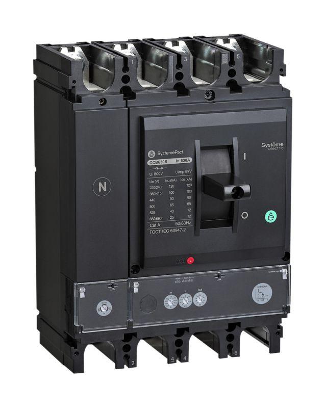 Выключатель автоматический SYSTEMEPACT CCB630 50кА 4P4D S2.3 630А рычаг SE SPC630N63023L4DF