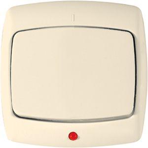 Выключатель 1-кл. СП Рондо 10А IP20 с индикацией сл. кость SchE VS1U-125-SI