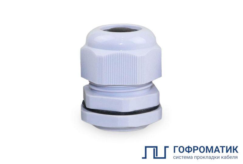 Сальник PG13.5 d6-12мм IP68 пластик. сер. ГОФРОМАТИК zeta30883