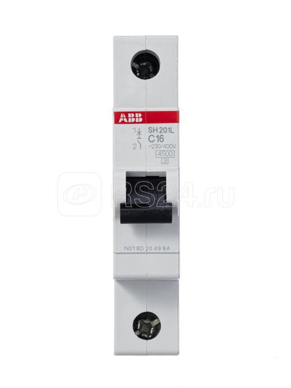 Выключатель автоматический модульный 1п C 16А 4.5кА SH201L C16 ABB 2CDS241001R0164 купить в интернет-магазине RS24