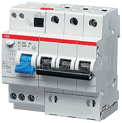 Выключатель автоматический дифференциального тока 3п B 25А 30мА тип AC DS203 5мод. ABB 2CSR253001R1255 купить в интернет-магазине RS24