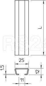 Рейка профильная 2000х25х12 2066 2M FT (дл.2м) OBO 1117025 купить в интернет-магазине RS24