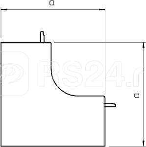 Угол плоский для кабель канала 110х60 мм