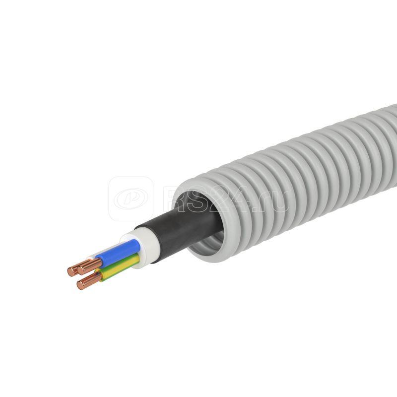 Труба гофрированная ПВХ гибкая d16мм с кабелем ВВГнг(А)-LS 3х2.5 РЭК ГОСТ+ сер. (уп.25м) DKC 9S91625 купить в интернет-магазине RS24