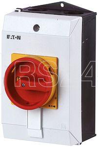 Выключатель нагрузки в корпусе 3P+N 32А запираемый P1-32/I2/SVB/N красн./желт. ручка EATON 207319 купить в интернет-магазине RS24