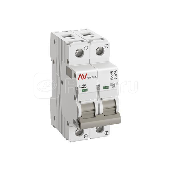 Выключатель автоматический модульный 2п L 25А 10кА AV-10 DC AVERES EKF ...
