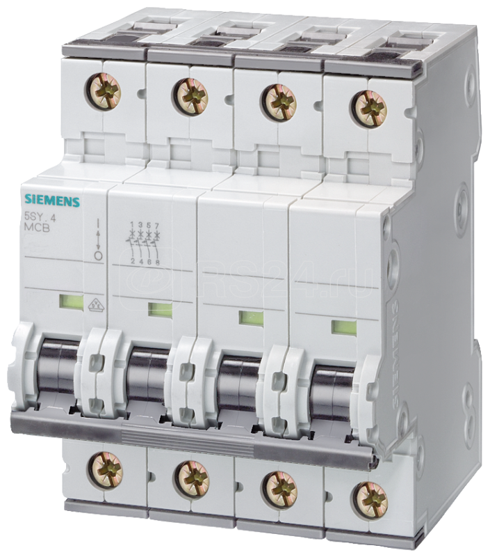 Выключатель автоматический модульный 4п C 16А 10кА Siemens 5SY44167 купить в интернет-магазине RS24