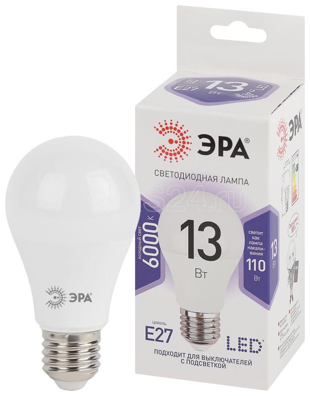 Лампа светодиодная A60-13W-860-E27 грушевидная 1040лм ЭРА Б0031395 купить в интернет-магазине RS24