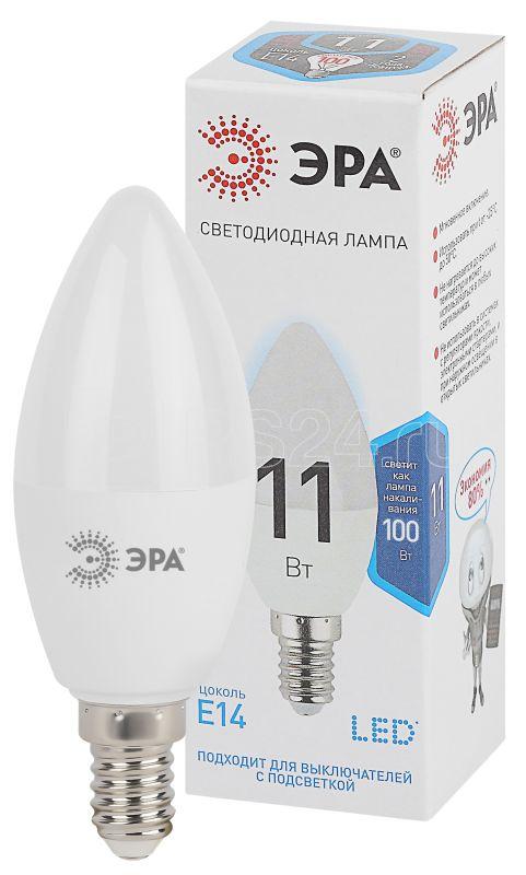 Лампа светодиодная B35-11w-840-E14 свеча 880лм ЭРА Б0032982 купить в интернет-магазине RS24
