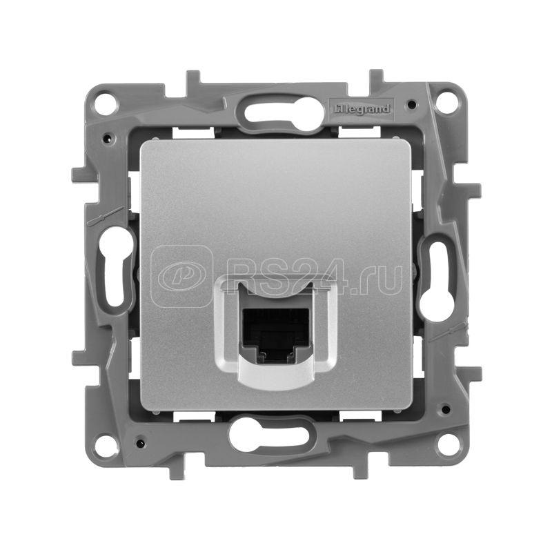 Розетка компьютерная СП Etika RJ45 кат.6 UTP алюм. IEK 672453 купить ...