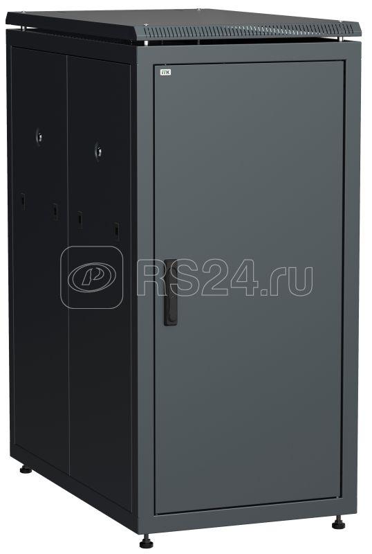 Шкаф сетевой 19дюйм  LINEA N 28U 600х1000мм металлическая передняя дверь черн. ITK LN05-28U61-M купить в интернет-магазине RS24