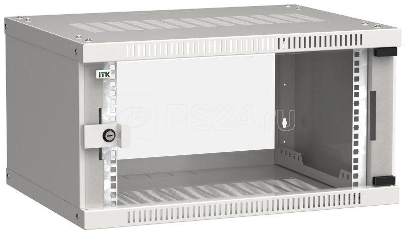 Lwe3 06u64 gf itk шкаф linea we 6u 600x450мм дверь стекло серый