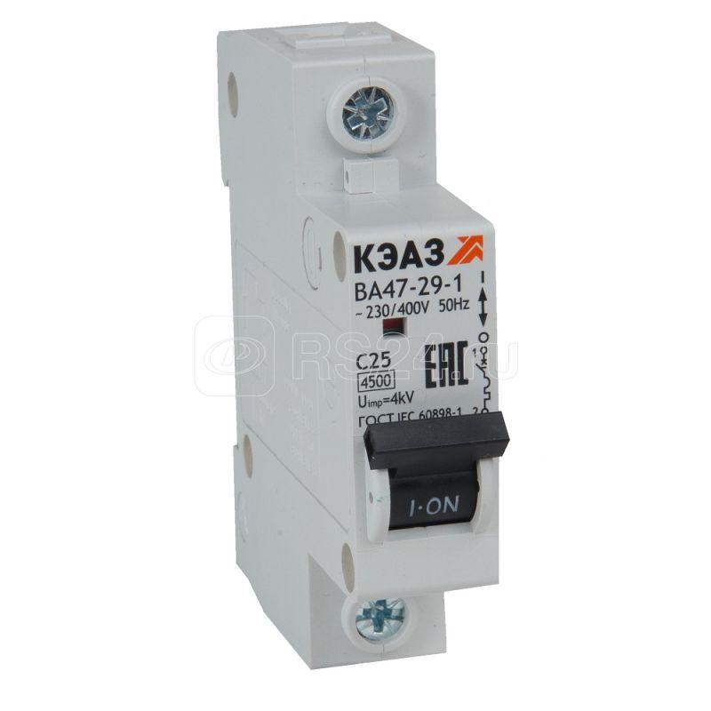 Выключатель автоматический модульный ВА47-29-1C16-УХЛ3 (4.5кА) КЭАЗ 318196 купить в интернет-магазине RS24