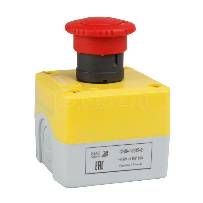 Пост кнопочный OptiSignal D22 C5-BK-1-ESTR-01 1НЗ авар. стоп. возврат ...