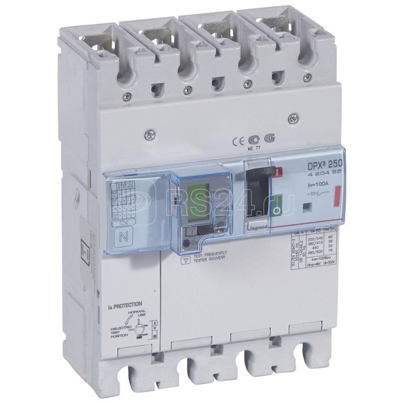 Выключатель автоматический дифференциального тока 4п 100А 36кА DPX3 250 электрон. расцеп. с изм. блоком Leg 420455 купить в интернет-магазине RS24