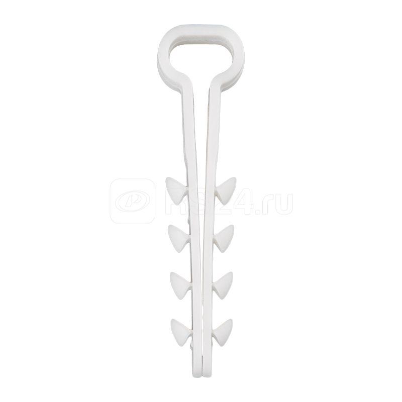 Купить Дюбель-хомут нейлоновый прямоугольный 5-8мм бел. (уп.100шт ...