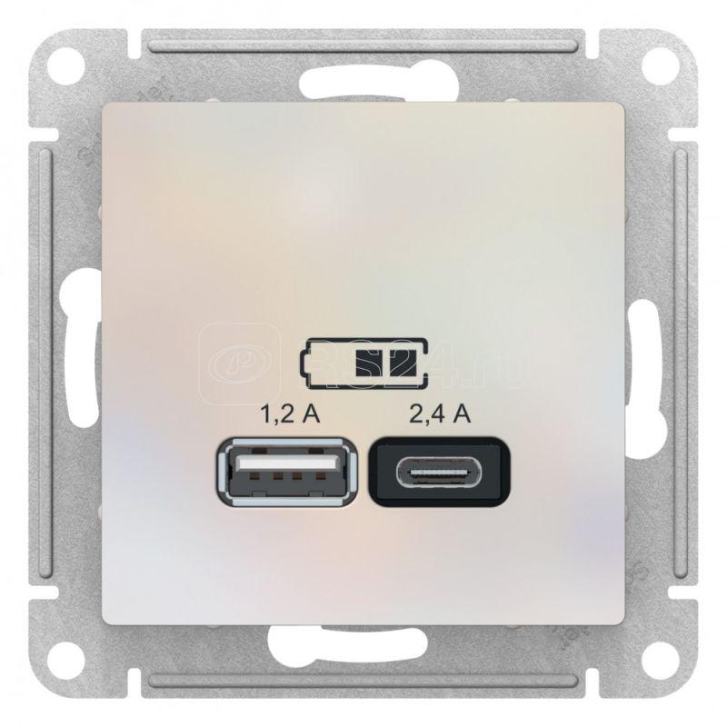 W1171801 розетка usb тип a с белый