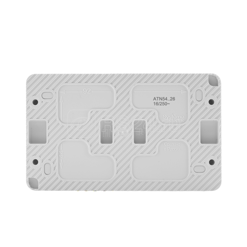Розетка 2-м ОП AtlasDesign PROFI 16А IP54 заземл. защ. шторки бел