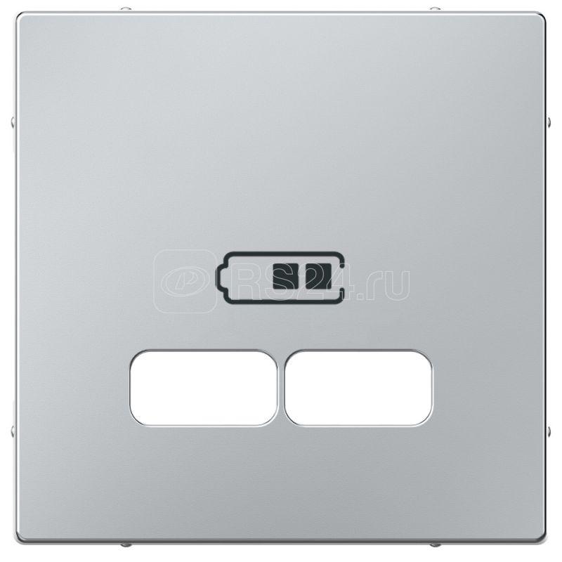 Накладка центральная Merten для механизма USB 2.1А SM алюм. SchE MTN4367-0460 купить в интернет-магазине RS24