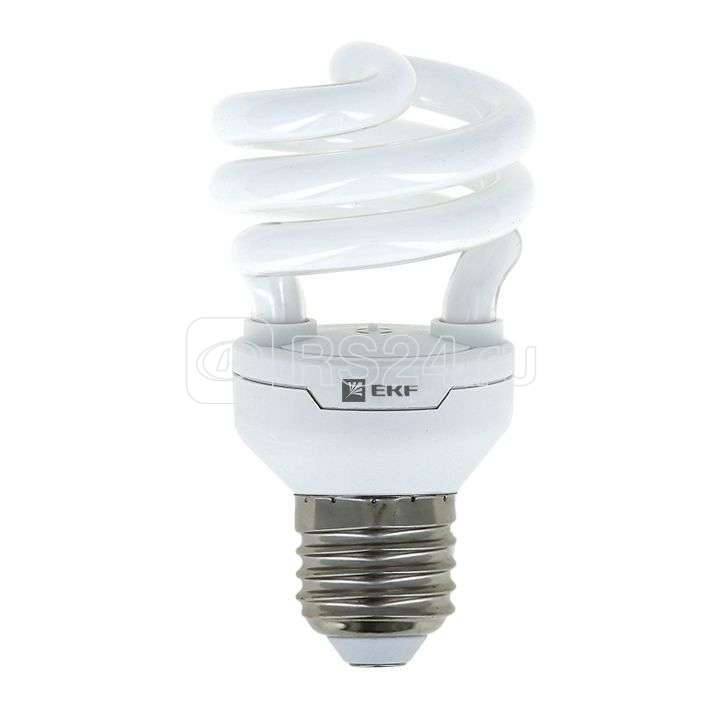 Лампа люминесцентная компакт. HS-полуспираль 25Вт E27 спиральная 2700К EKF HS-T3-25-827-E27 купить в интернет-магазине RS24