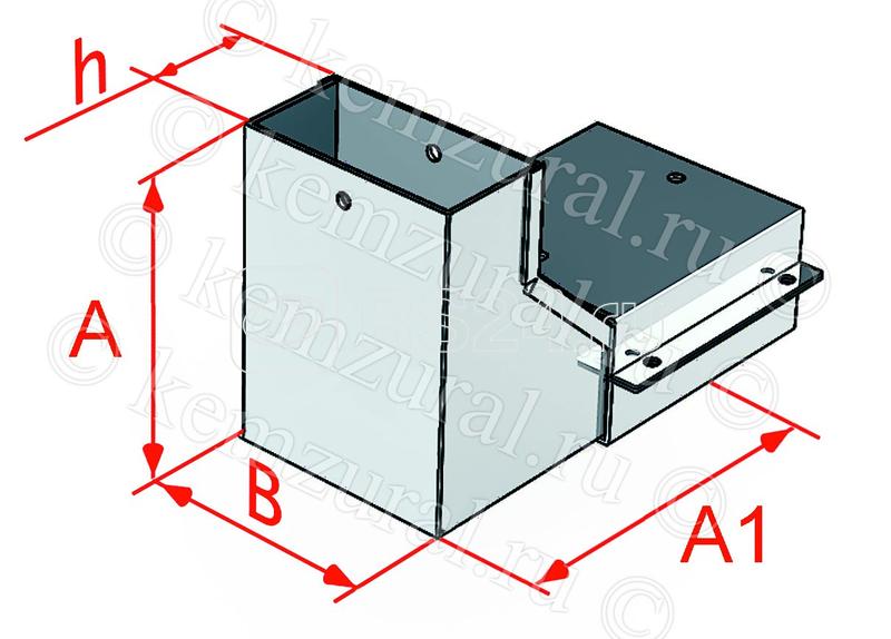 Короб угловой су 100х100 у90 ут1 5