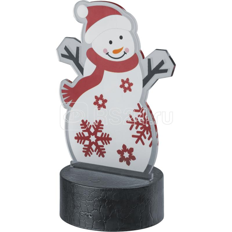 Снеговик с подарком в руках