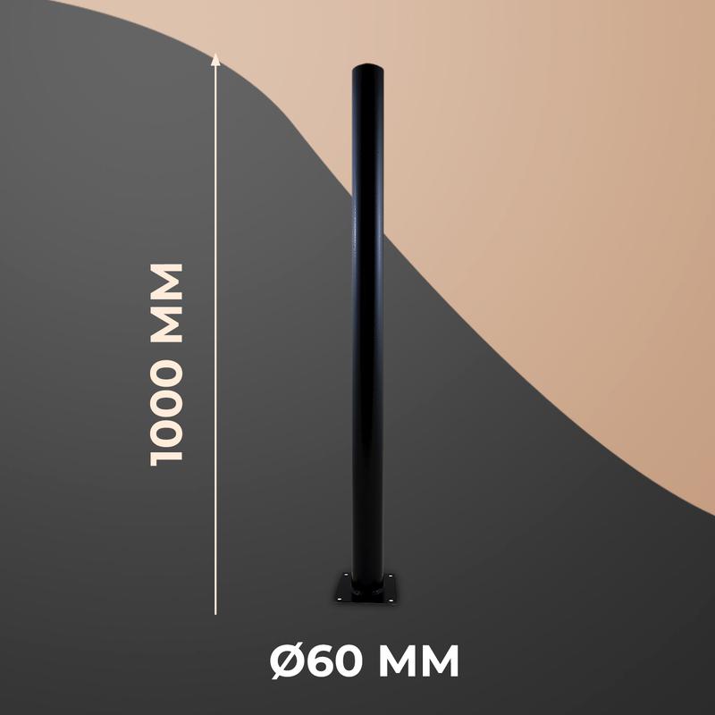 Опора металлическая 1000мм d60х2.0мм черн.Apeyron ОМ-1000черн.