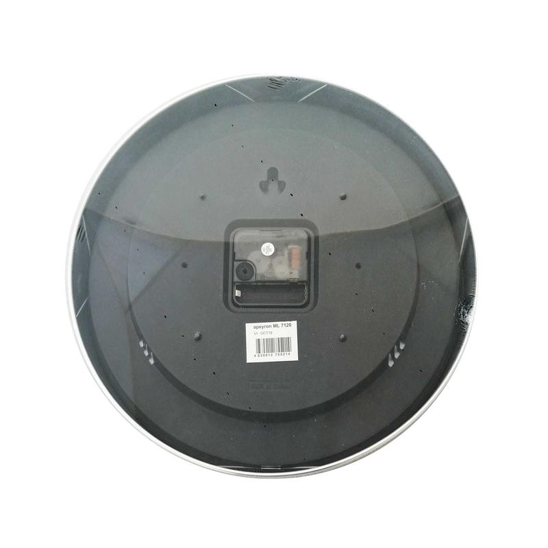 Часы настенные круг арабский циферблат d30см метал. серебр. Apeyron ML7120