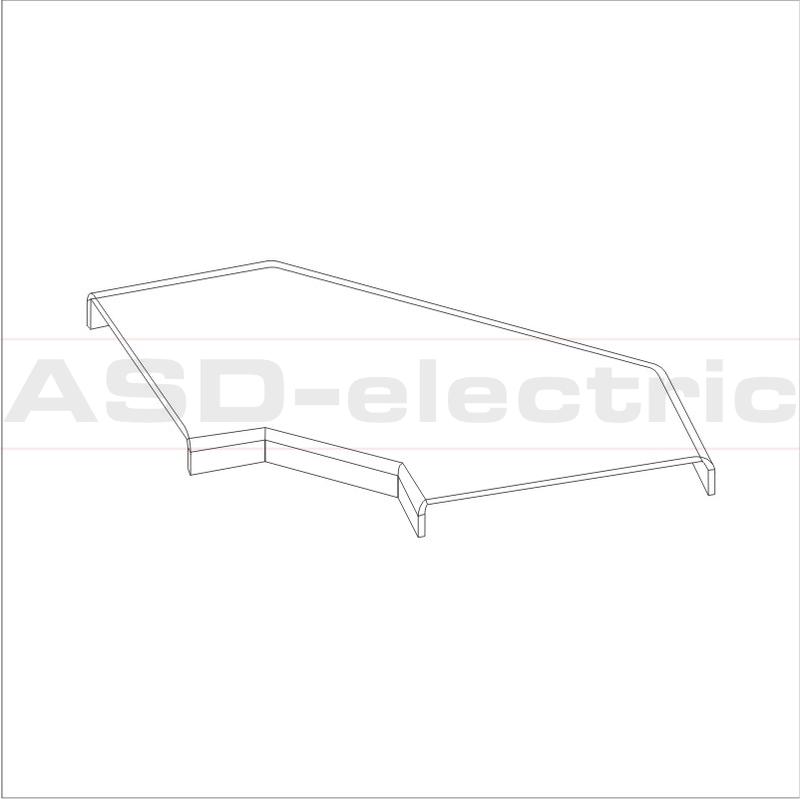 Крышка на угол горизонт. КНЛ-Уц 60-90 1мм оцинк. ASD-electric EI-02.22.31.008