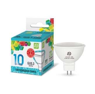 Лампа светодиодная LED-JCDR-standard 10Вт матовая 4000К нейтр. бел. GU5.3 900лм 210-240В ASD 4690612015828