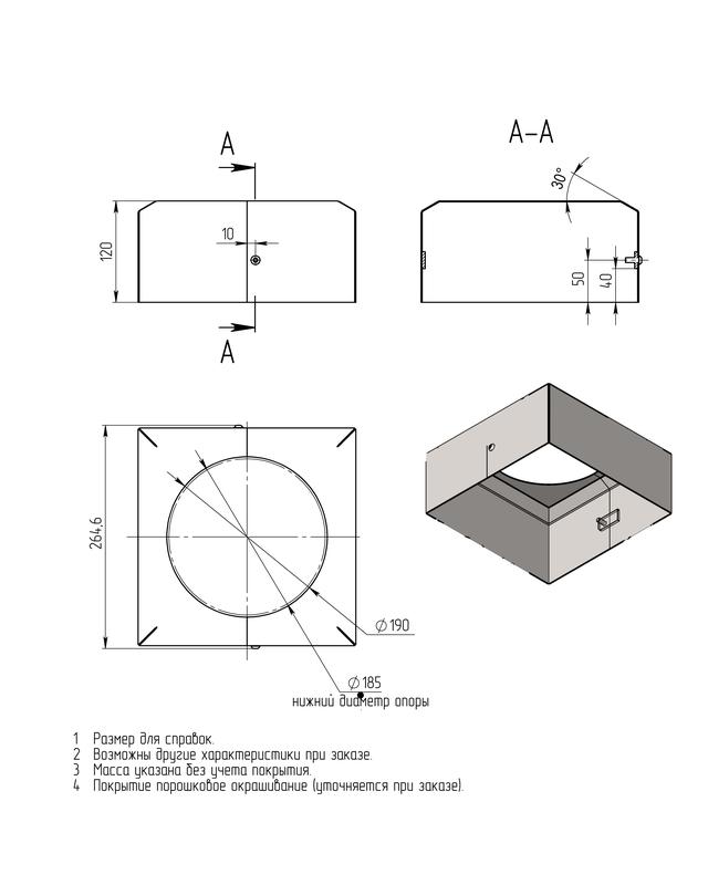 Цоколь декоративный BS 240(185)-по Axyforma 00-009202