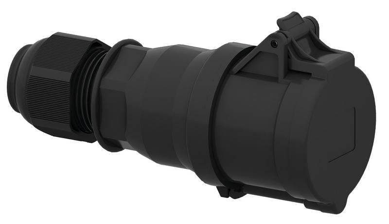 Розетка кабельная 32А 5п 3Р+N+PE 6ч 400В IP44 Quick-Connect черн. Bals 310517
