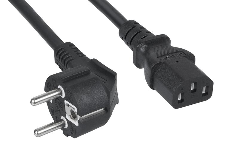 Кабель питания компьютера (Schuko+C13) (3х1.0) PC-186-VDE-1.0-5M 5м Cabeus 11012c