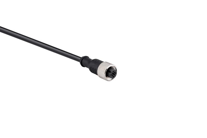 Кабель соединительный 2м с гнездом M12х4 ПВХ IP68 EMAS SKM12P4YXV2