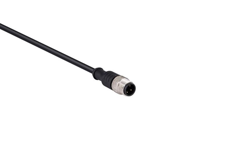 Кабель соединительный 5м со штепселем M12х4 ПВХ IP68 EMAS SKM12F4YXV5