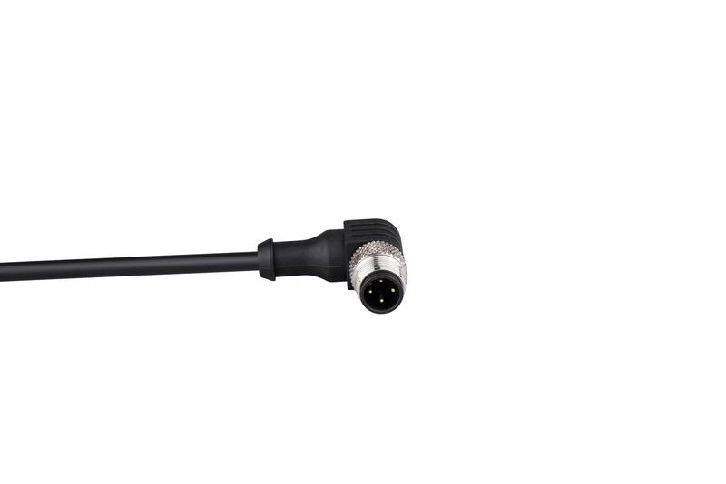 Кабель соединительный 5м со штепселем M12х3 90град. ПВХ IP68 EMAS SKM12F3DXV5