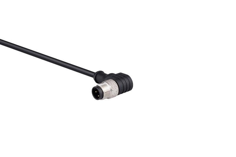 Кабель соединительный 5м со штепселем M12х4 90град. ПВХ IP68 EMAS SKM12F4DXV5