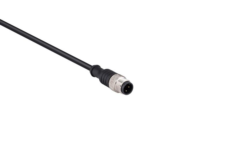 Кабель соединительный 5м со штепселем M12х3 ПУ IP68 EMAS SKM12F3YXP5