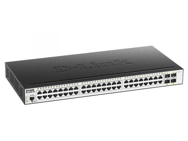 Коммутатор управляемый L2 DGS-3000-52L/B1A с 48 портами 10/100/1000Base-T и 4 портами 1000Base-X SFP D-link 1605770