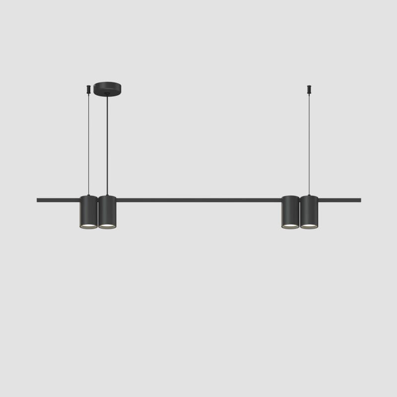 Светильник ORBIT 15Вт 4xGU10 IP20 LED подвесной алюм. матов. черн. DENKIRS 764388