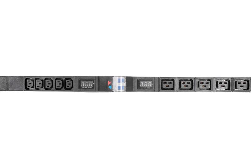 Блок розеток вертикальный Rem-32 на 2 контура по 10 IEC 60320 C13 5 IEC 60320 C19 с авт. и амп. 2х16Аалюм. 33-38U колодка R-32-2x10C13-5C19-A-Am-1420-K Rem 1467456