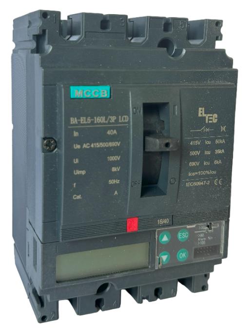 Выключатель автоматический MCCB BA-EL6-160L/3P 160А LCD (электронный Micrologic 5.0А ICU:50KA) ELTEC 1351160