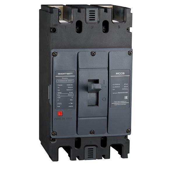 Выключатель автоматический в литом корпусе PDE HCB250B-DC-200/3 200А 3P 20кА SmartWatt 4512020500087