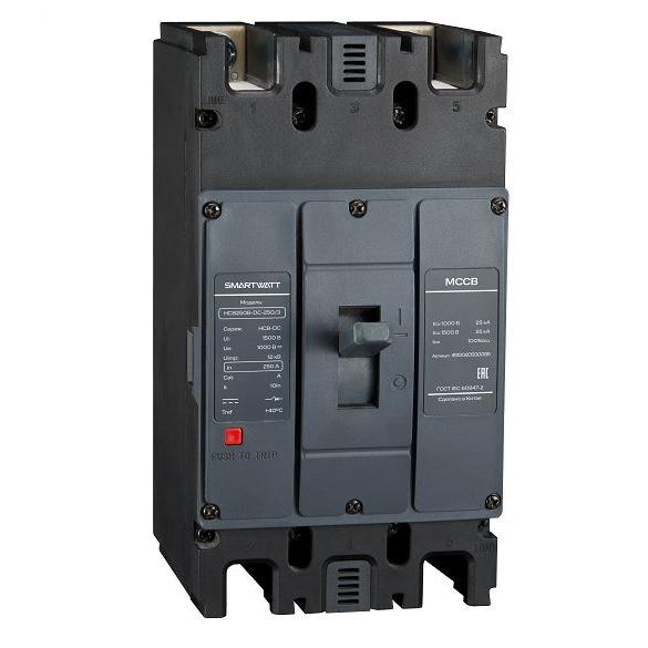 Выключатель автоматический в литом корпусе PDE HCB250B-DC-225/3 225А 3P 15кА SmartWatt 4512020500086
